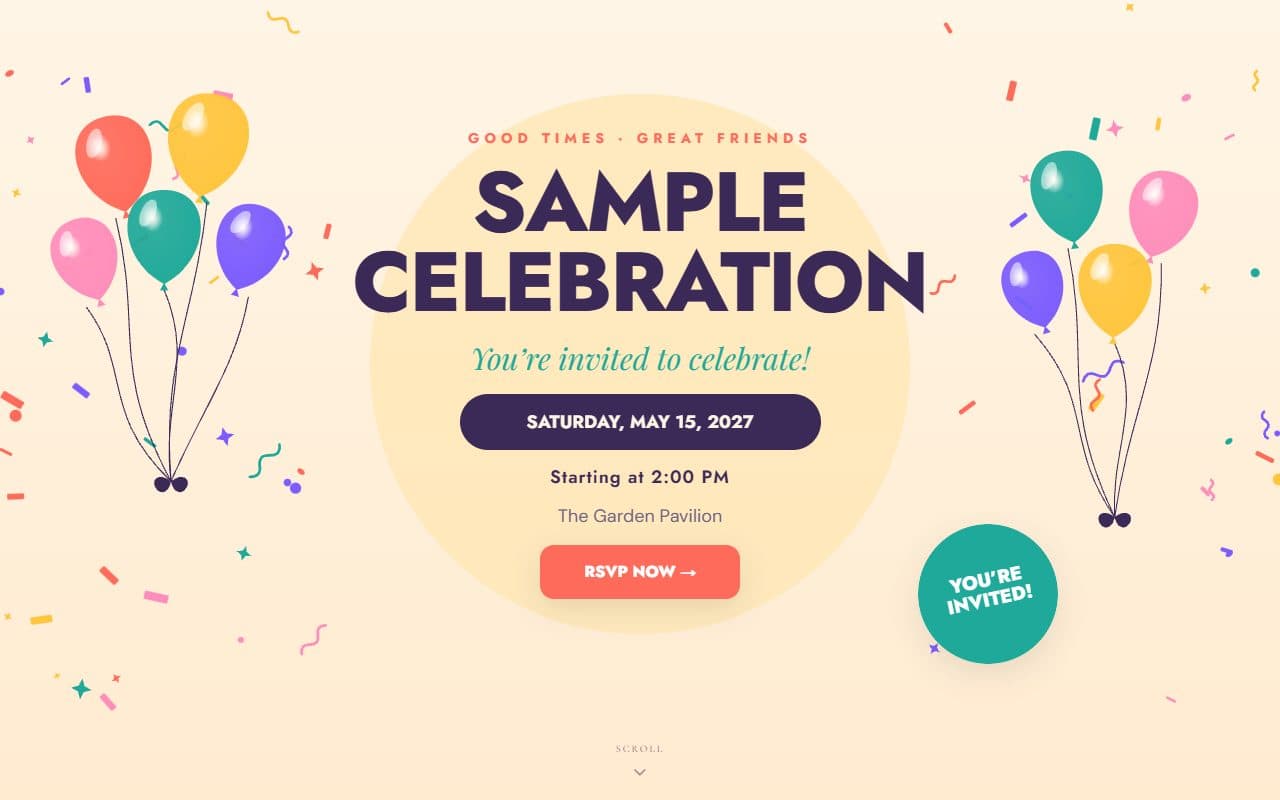 The Birthday pop template
